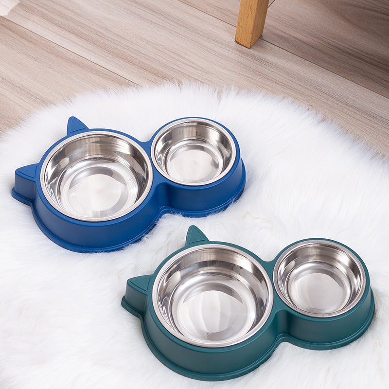 Dogs And Cats Anti-tumble Double Bowl Automatic Drinking Pet Supplies