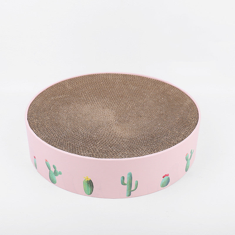 Cat Round Scratch Board Durable Cat Bed Toys Corrugated Paper Pad Scratching Cardboard for Kittens Medium Cats