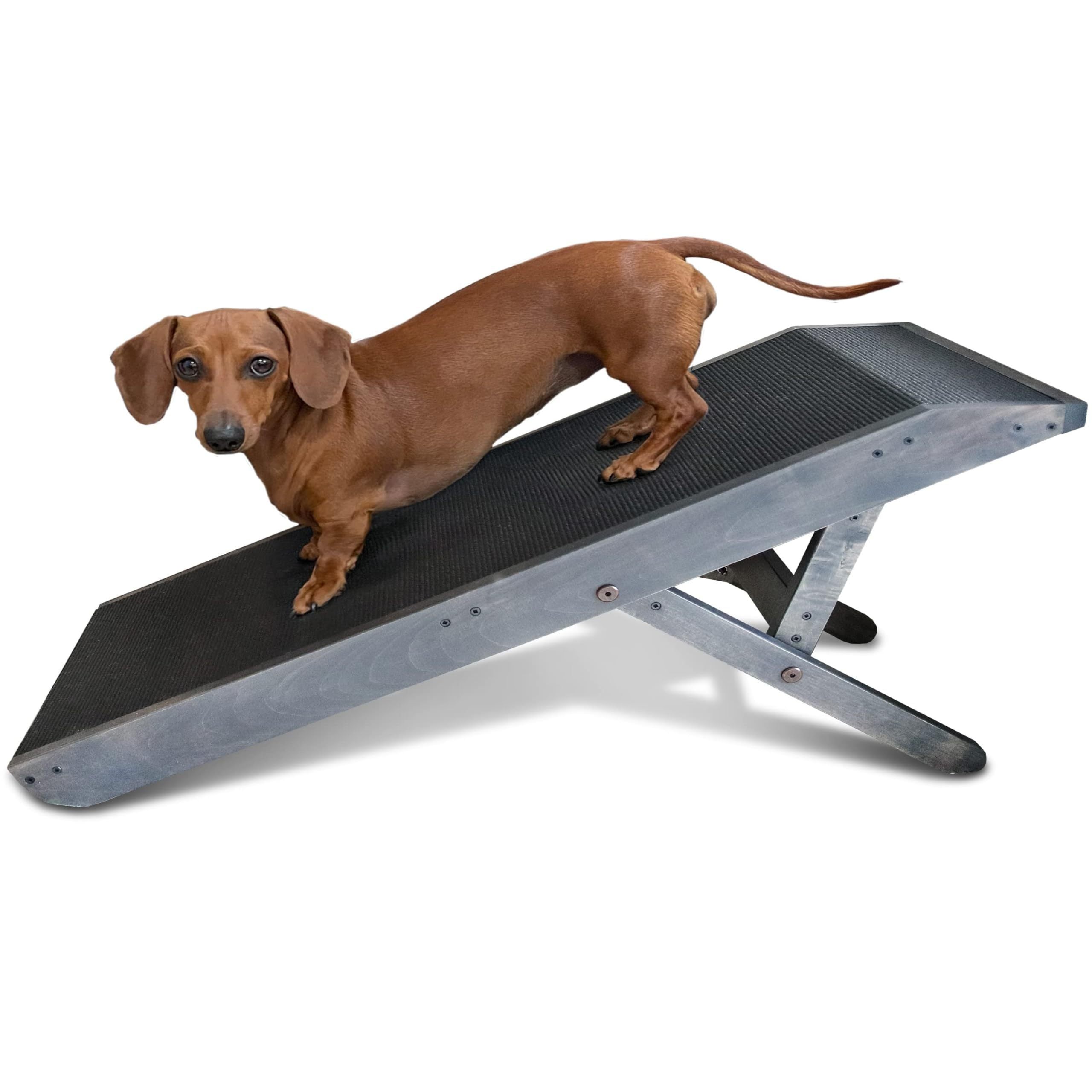 Youfun Adjustable Dog Ramp For Bed Small Dog & Large Dogs - 24 H Folding Dachshund Ramp Hardwood Pet Ramp For Couch With Platform Top   Anti-Slip Surface - 47  L Dog Ramps For Medium Dogs & Old Cats